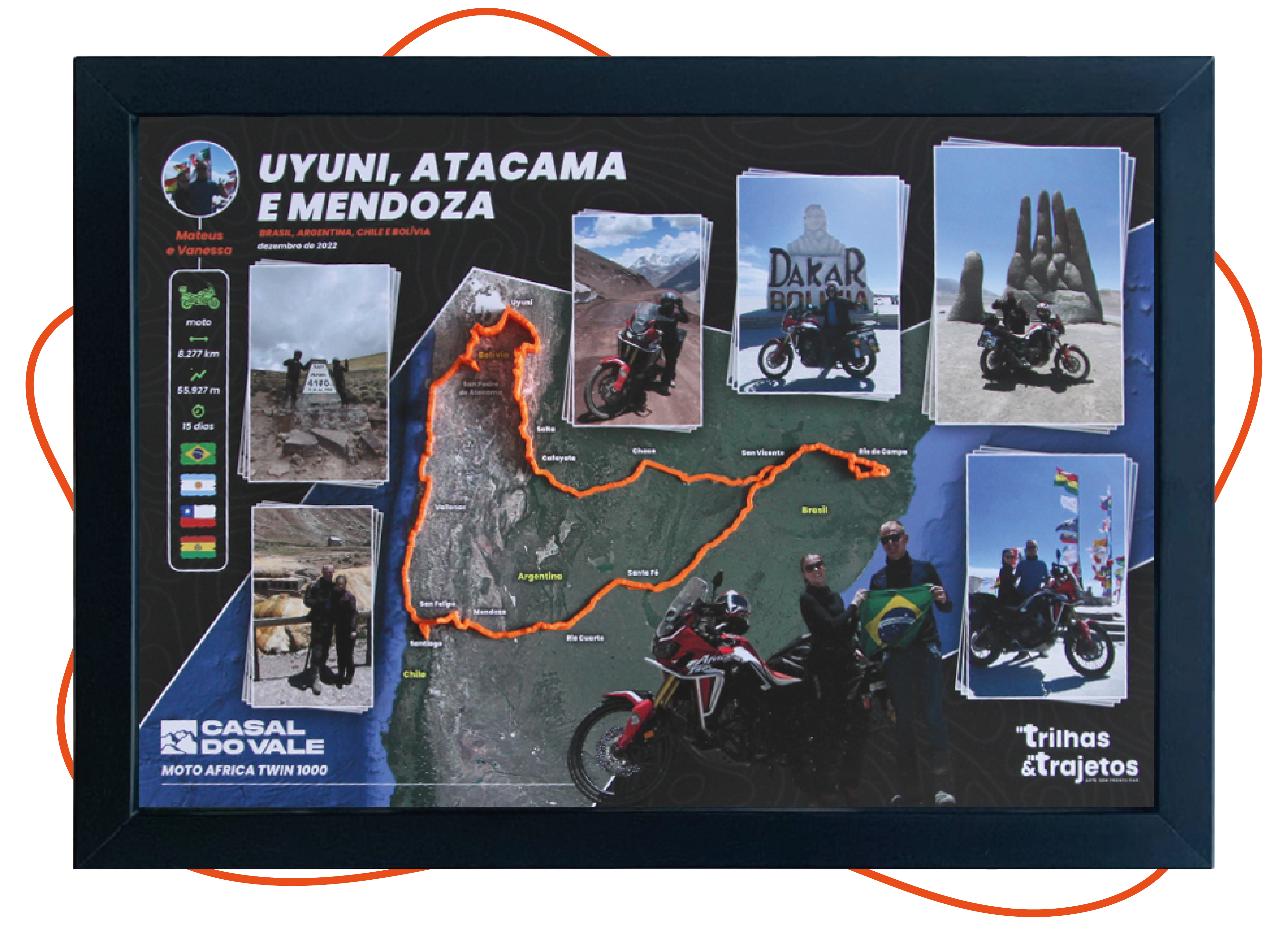 Viagem de moto por rota internacional