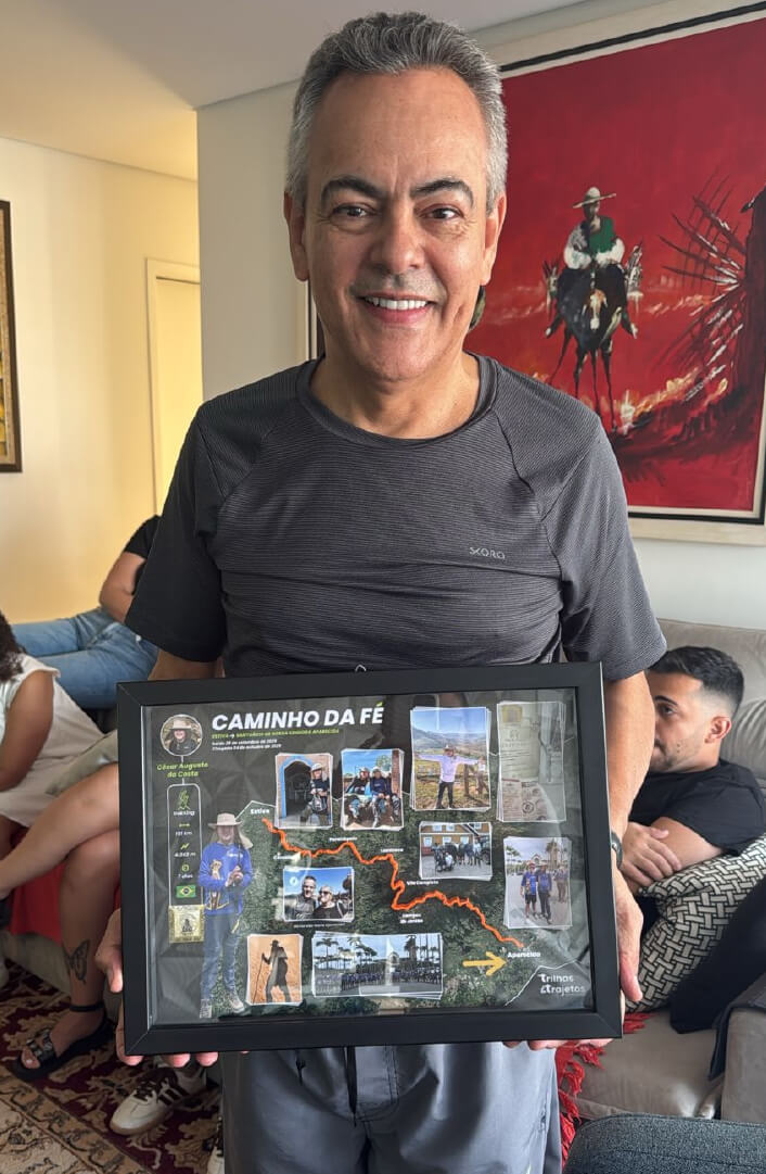Quadro Caminho da Fé entregue a cliente